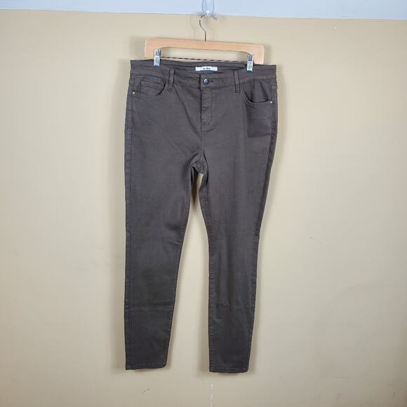 Sam Edelman The Kitten Skinny Jeans in Deep Olive Size 16 - Picture 2 of 12